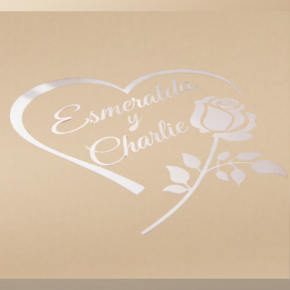 Personalized Heart Custom Names – Premium Oracal Vinyl Sticker – 8.5×8.5 in