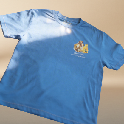 San José Protector T-Shirt - Sky Blue Cotton