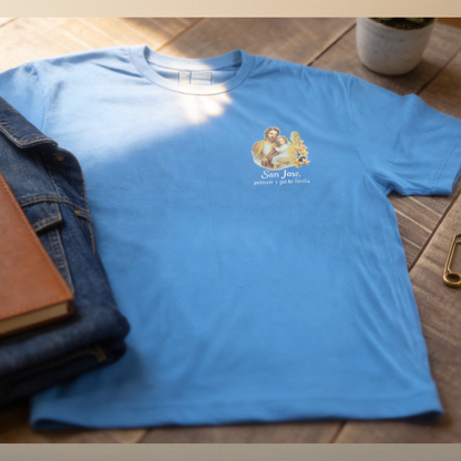San José Protector T-Shirt - Sky Blue Cotton