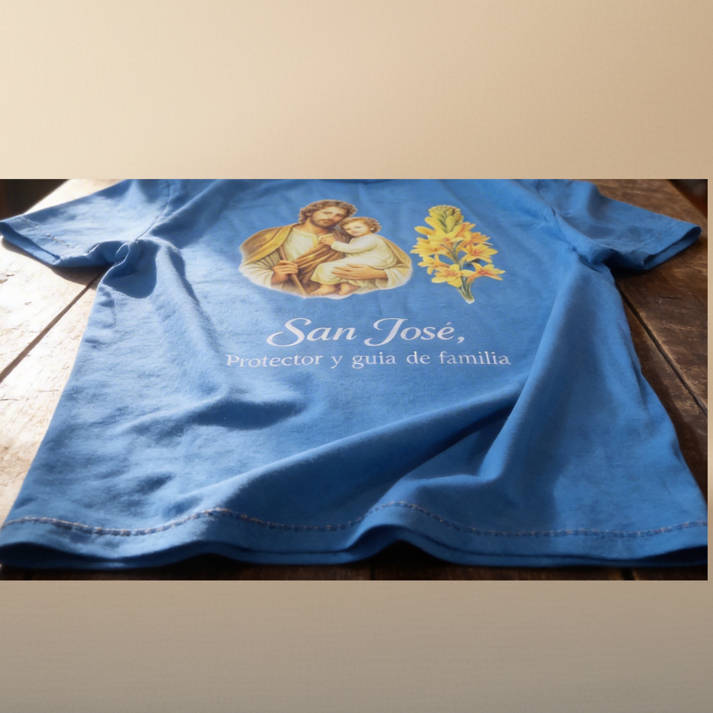 San José Protector T-Shirt - Sky Blue Cotton