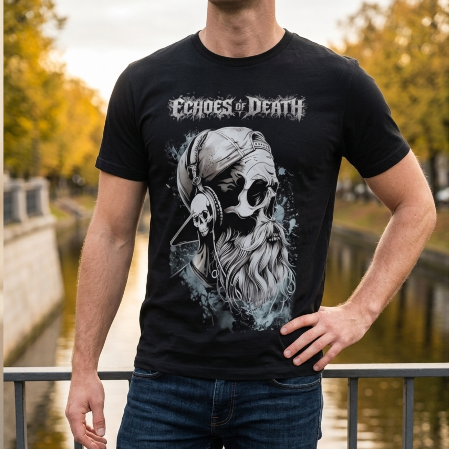 Echoes of Death – Skull Headphones Tee