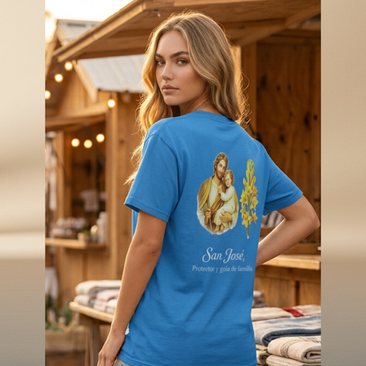 San José Protector T-Shirt - Sky Blue Cotton