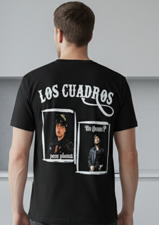Peso Pluma & Tito Double P Halftone Portrait T-Shirt - Premium Quality