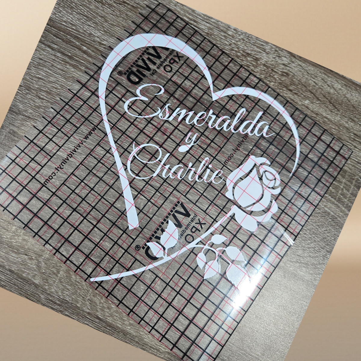 Personalized Heart Custom Names – Premium Oracal Vinyl Sticker – 8.5×8.5 in