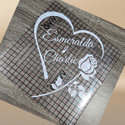 Personalized Heart Custom Names – Premium Oracal Vinyl Sticker – 8.5×8.5 in