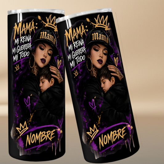 Mom My Queen My Warrior My Everything – Personalized Mother's Day Tumbler 20oz