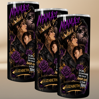Mama – No Cape, No Superpowers, But A Love That Can Do It All – Personalized Tumbler 20oz