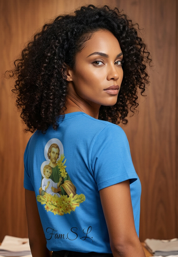 St. Joseph Family T-Shirt – Sky Blue | Fam. S.L.
