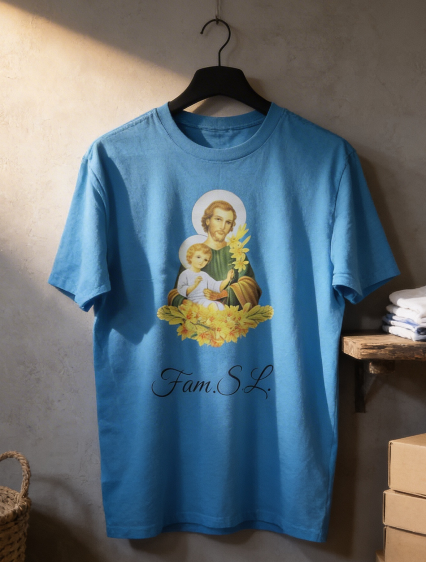 St. Joseph Family T-Shirt – Sky Blue | Fam. S.L.