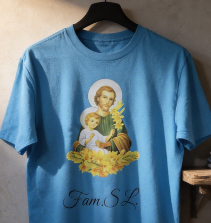 St. Joseph Family T-Shirt – Sky Blue | Fam. S.L.