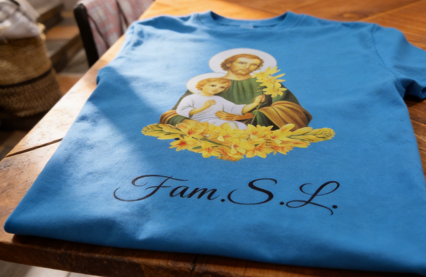 St. Joseph Family T-Shirt – Sky Blue | Fam. S.L.