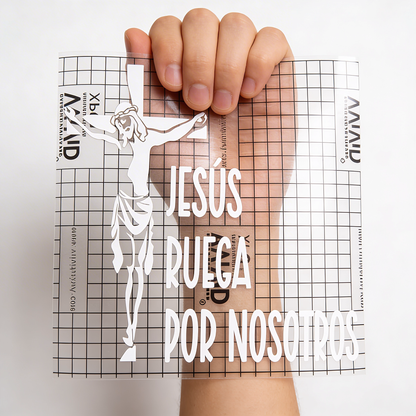 Jesus Pray for Us – Premium Oracal Vinyl Sticker – 8.5×8.5 in