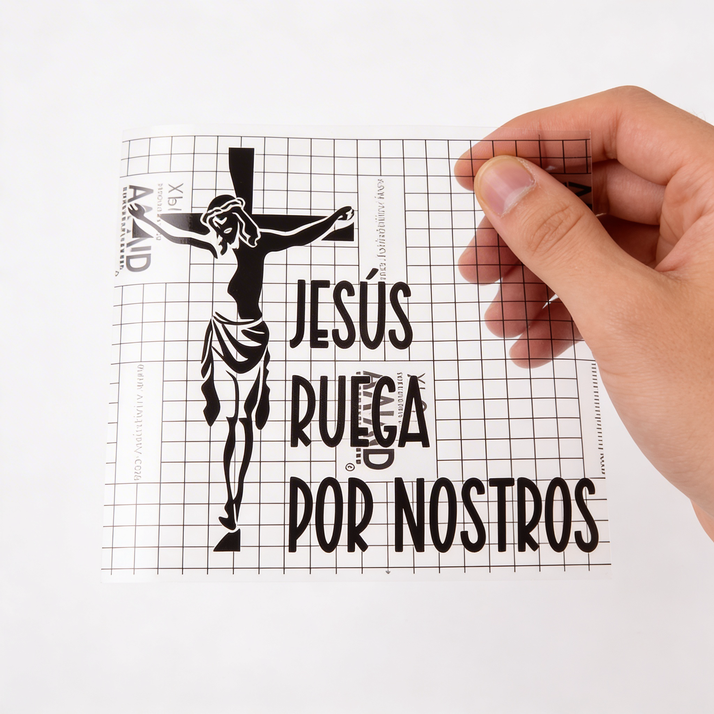 Jesus Pray for Us – Premium Oracal Vinyl Sticker – 8.5×8.5 in