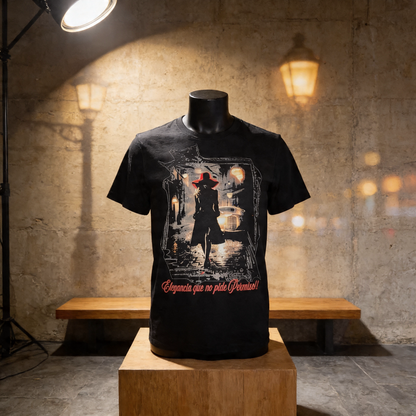 "Elegance That Asks No Permission" T-Shirt | Halftone Print