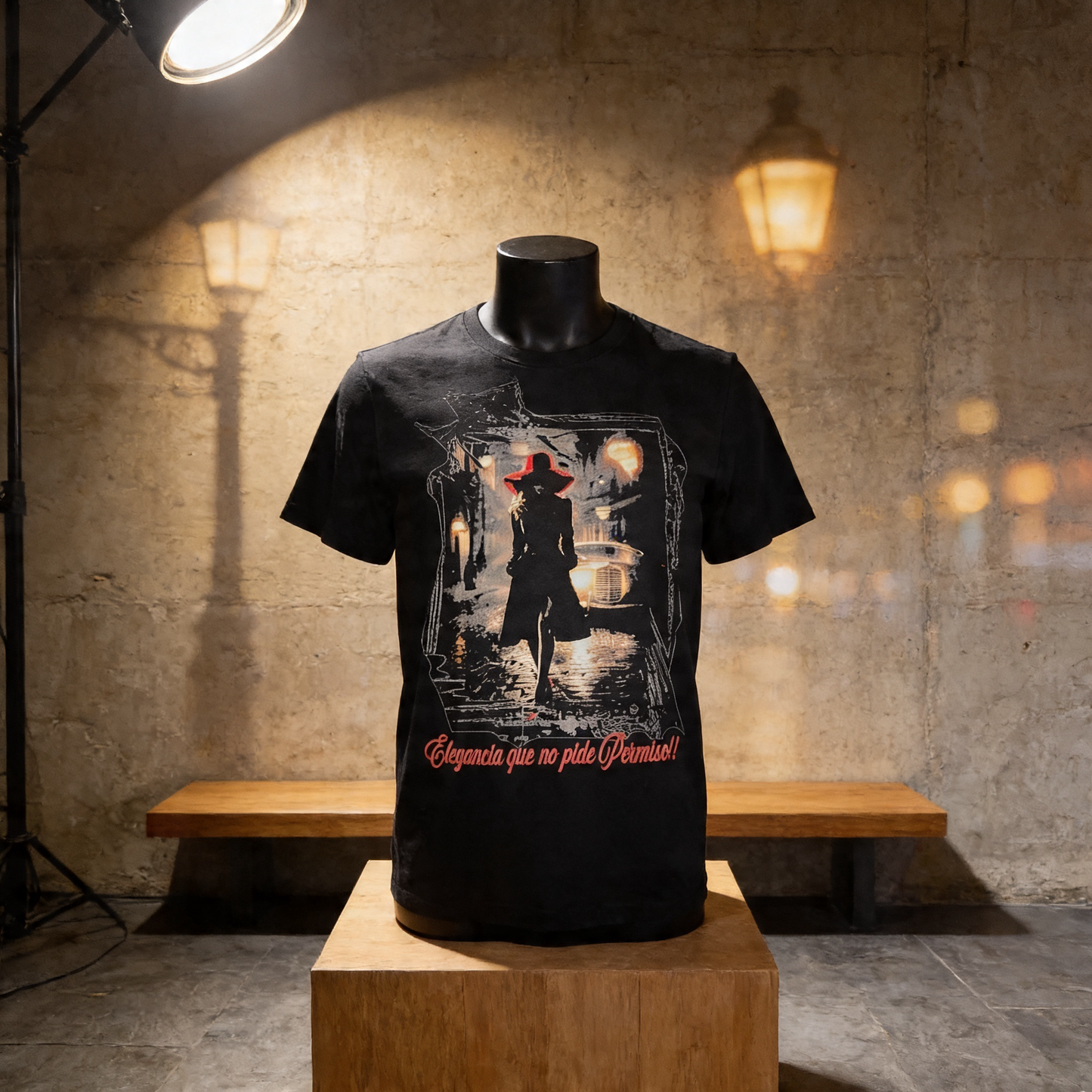 "Elegance That Asks No Permission" T-Shirt | Halftone Print